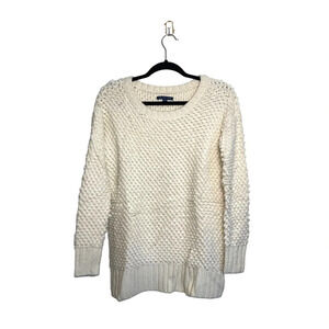 American Eagle Cream Popcorn Knit Heavyweight Tunic Sweater Small Women’s
